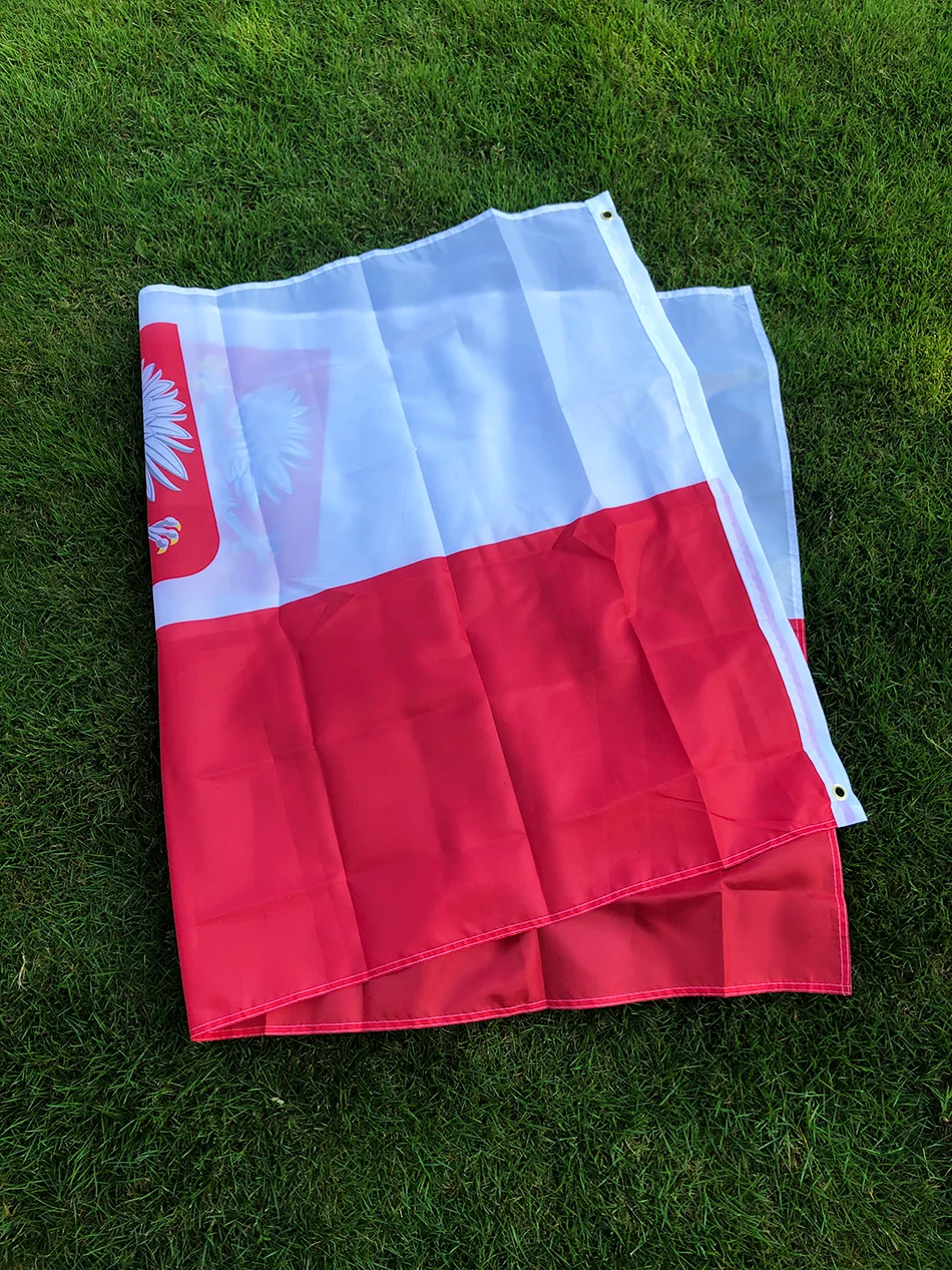 BANDERA DE CIELO Bandera de águila de Polonia 3X5Fts 90X150cm Bandera de águila de la República de Polonia Banderas polacas blancas rojas Banderas de la UE Polonia - imagen 5