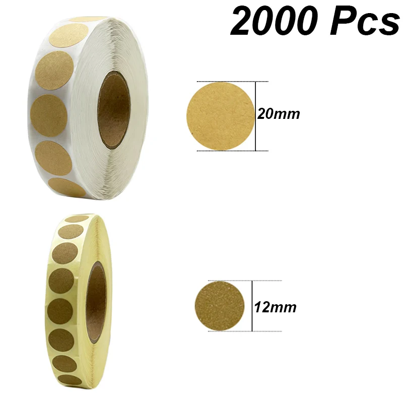 2000/Uds tiro para objetivo 20mm/12mm marrón Beige IPSC tiros objetivo Bullseye agujero tiro yesos pegatina - imagen 2