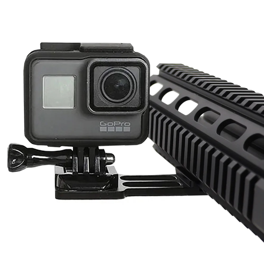 Pistola táctica VULPO Airsoft, soporte de cámara deportiva para teléfono Iphone, cámara deportiva Gopro, montaje en riel Picatinny, 20mm - imagen 2