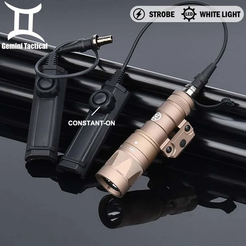 Wadsn-luz de explorador M300W, linterna estroboscópica táctica M600W, foco de caza M300 con interruptor de presión de doble función compatible con riel de 20mm - imagen 3