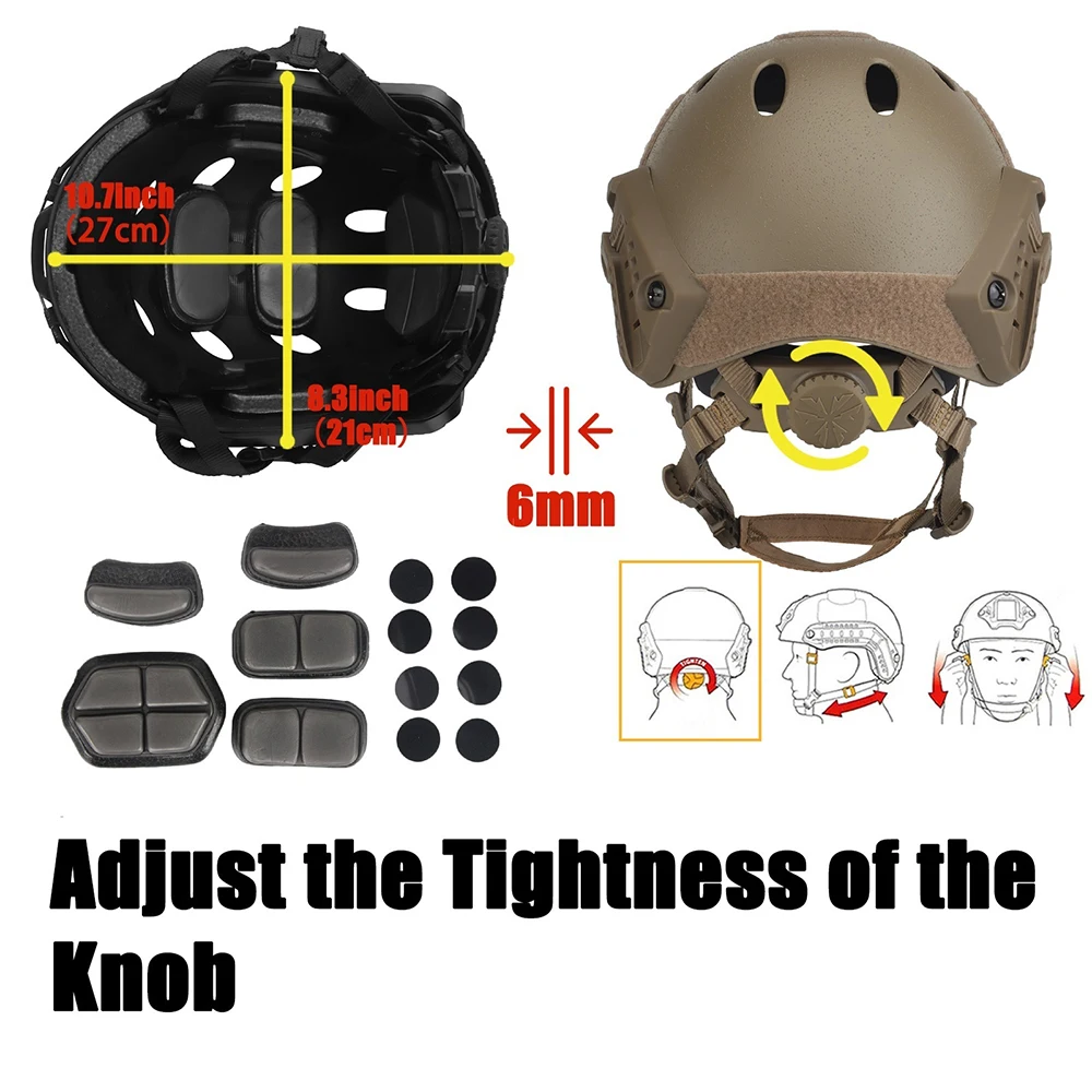 Casco de protección táctica, juego de auriculares HD con Kit de linterna, luz de señal, gafas Airsoft, cubierta de casco de camuflaje para caza - imagen 4