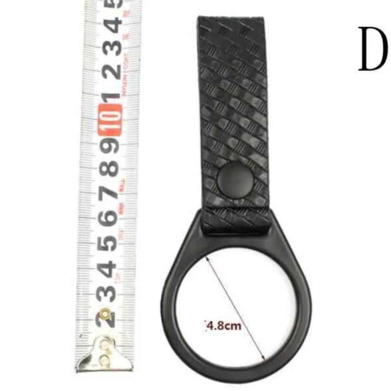 Soporte de cinturón de cuero de nailon para linterna táctica d-cell, soporte de anillo para linterna, cinturón de servicio, soporte de anillo de bastón, estilo deslizante - imagen 2