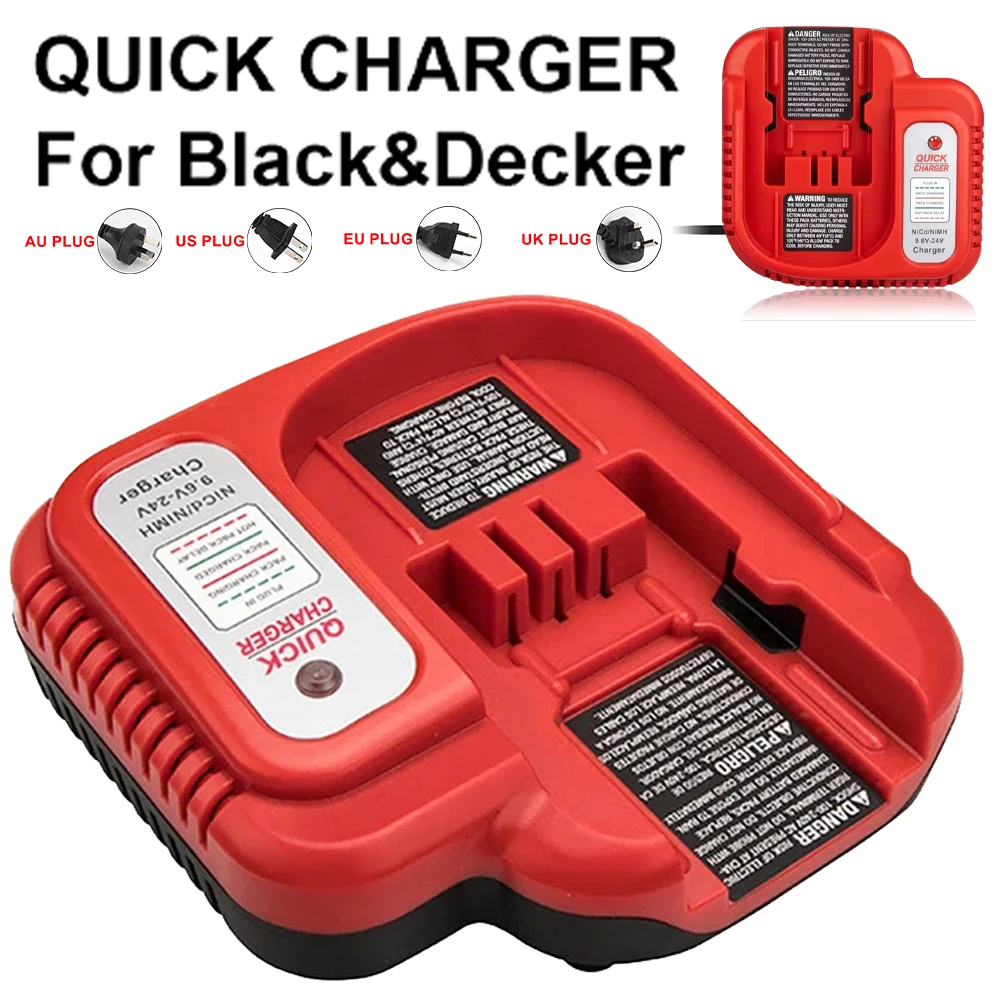 Cargador de batería Ni-cd y Ni-Mh 9,6 V 12 V-18 V adecuado para batería Black&Decker 12 V A12, A12-XJ, A12EX, A1712, FS120B, FSB12, HPB12
