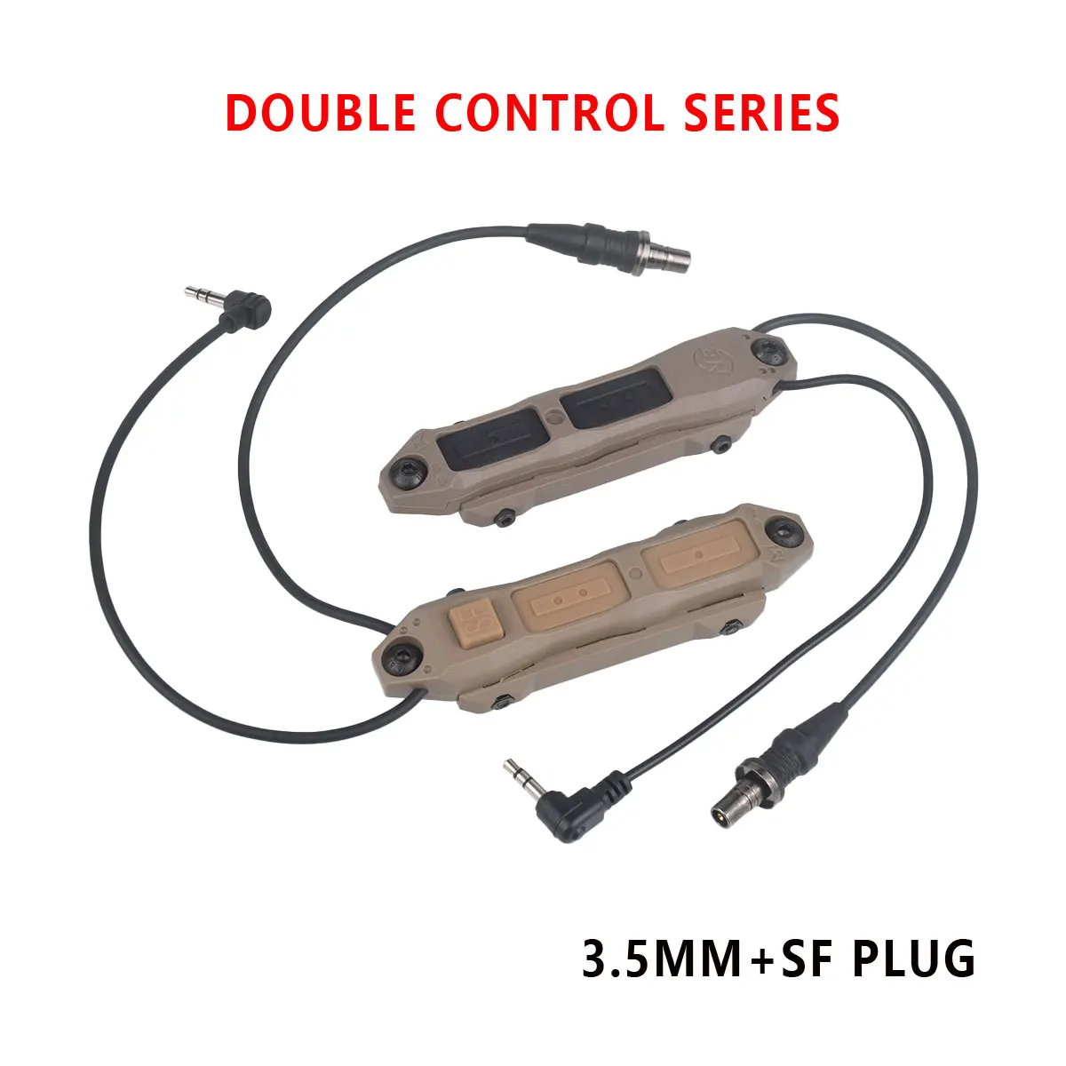 Interruptor de presión de doble función láser PEQ15 DBAL táctico, enchufe SF de 2,5mm y 3,5mm para luz M300 M600 compatible con riel M-Lok Keymod de 20mm - imagen 4