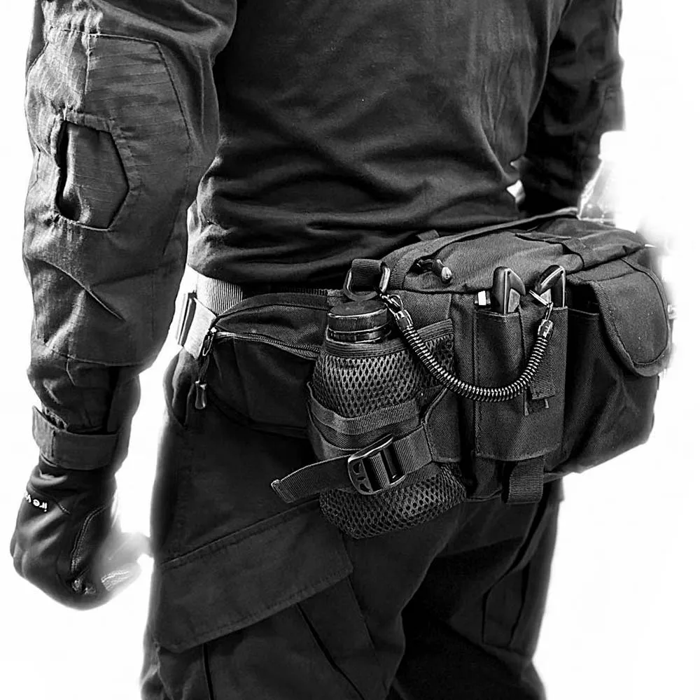 Riñonera multifuncional táctica para exteriores, escalada de montaña, viajes, turismo, ciclismo, deportes, riñonera con señuelo impermeable - imagen 2