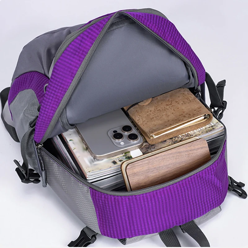 Mochila deportiva para escalada, mochila ligera para senderismo, equipaje para acampar al aire libre, mochila grande de viaje para ordenador, mochila escolar de retazos - imagen 4