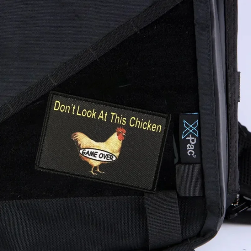 No parezca este parche con estampado de pollo insignia de moral militar táctica gancho y bucle mochila ropa pegatina decorativa brazalete - imagen 5