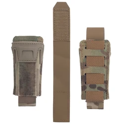 Portacargador 9mm MOLLE liberación rápida – Camuflaje con solapa