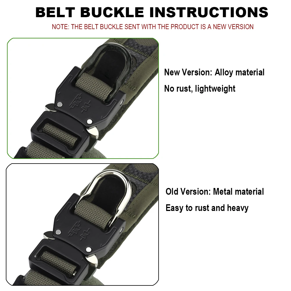Cinturón táctico Bison estilo Ferro, cinturón de batalla, cinturón MOLLE verde Ranger de caza con hebilla de liberación rápida, aleación ligera - imagen 4