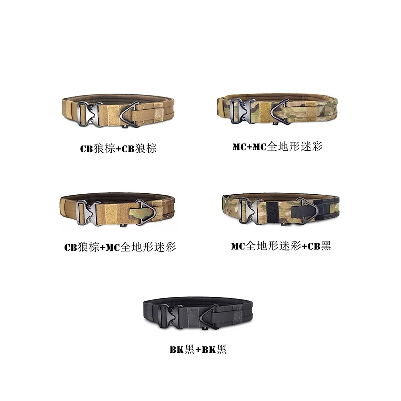 Cinturón de carga táctico para operador de batalla MOLLE expandible reforzado de doble capa con sistema de fijación Modular - imagen 3