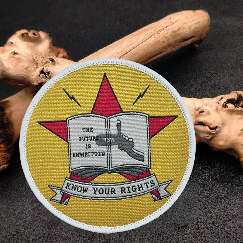 Parche de impresión Know Your Rights, insignia de moral táctica con gancho y bucle, pegatinas decorativas para mochila, parches para brazalete para ropa - imagen 2