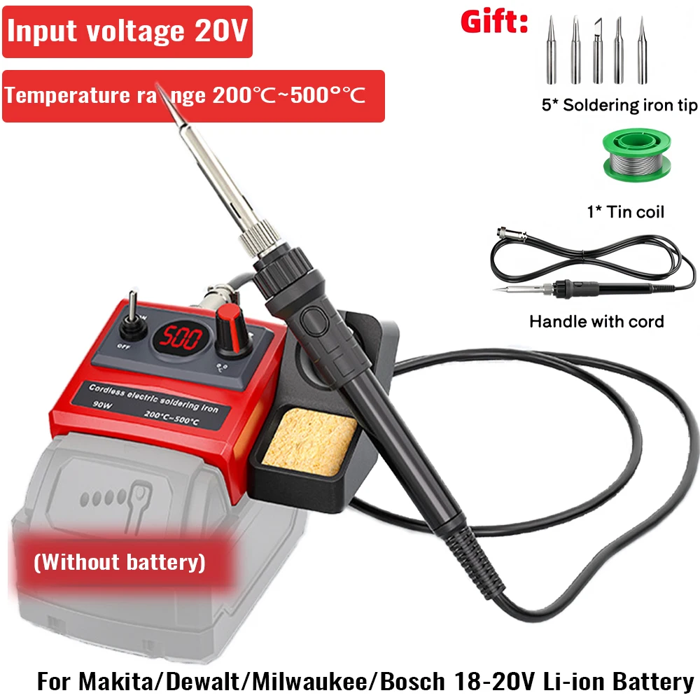 Soldador inalámbrico portátil para baterías Makita Milwaukee Bosch - imagen 3
