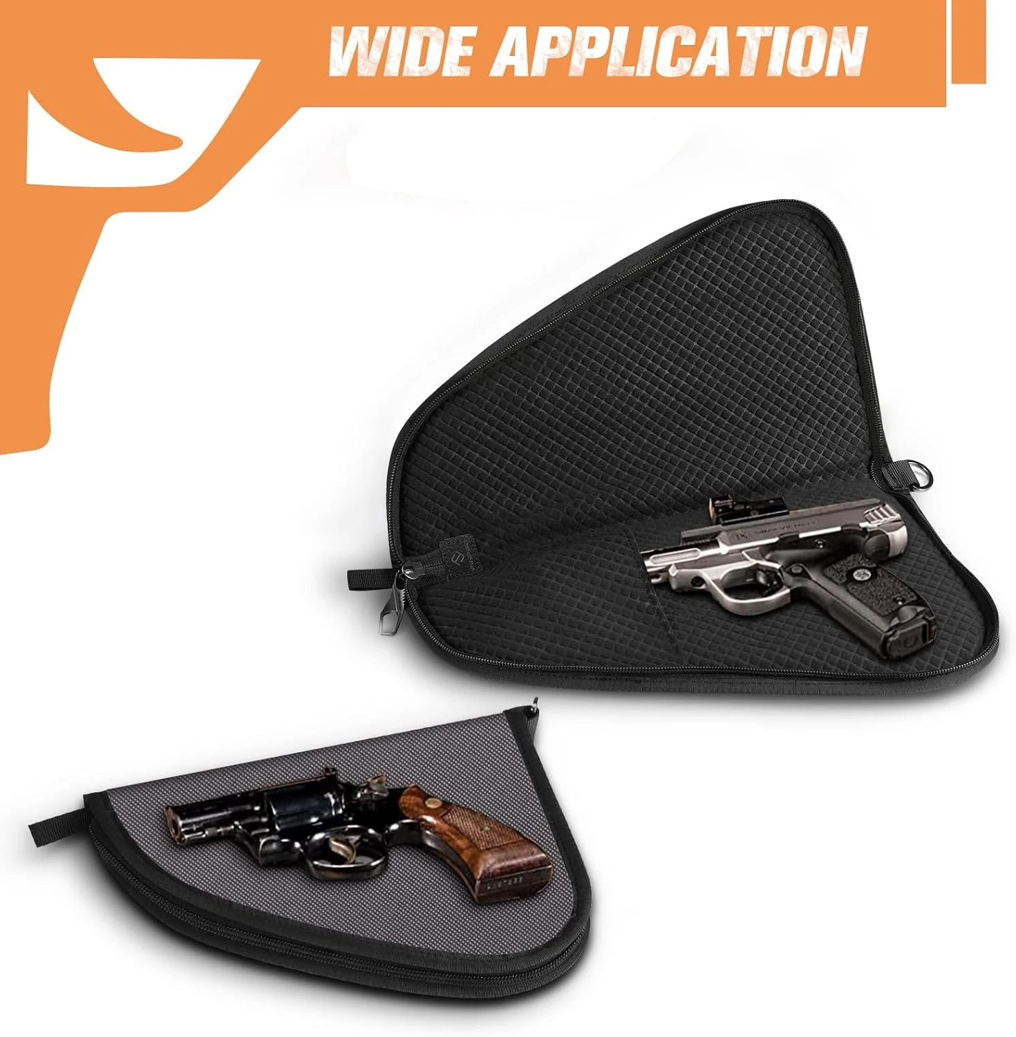 Bolsa de almacenamiento para pistola, estuche para pistola 6000D, bolsa táctica para pistola, bolsa con cremallera, bolsa de transporte oculta para pistolas compactas de tamaño completo - imagen 3