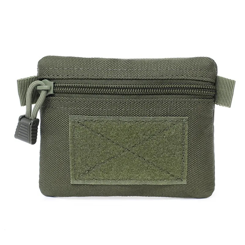 Bolsa táctica Molle EDC, Mini riñonera, bolso portátil para acampar y cazar, bolsillo para tarjetas y llaves con cremallera al aire libre - imagen 4