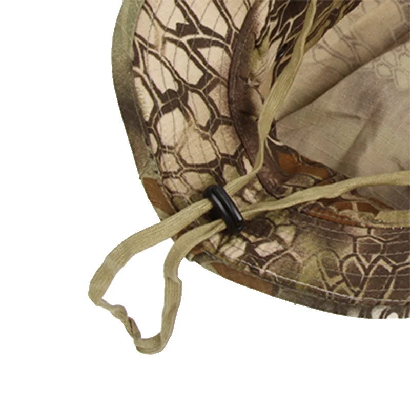 Sombreros de camuflaje Bonnie para hombre, sombreros de cubo tácticos del ejército, militares, Panamá, caza, senderismo, Aire libre, protección solar - imagen 3