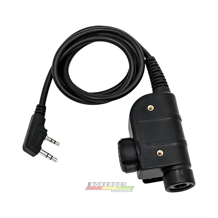 Nuevo Silynx U94 PTT auriculares tácticos interruptor de tecla de lanzamiento k-head Kenwood Port negro - imagen 3