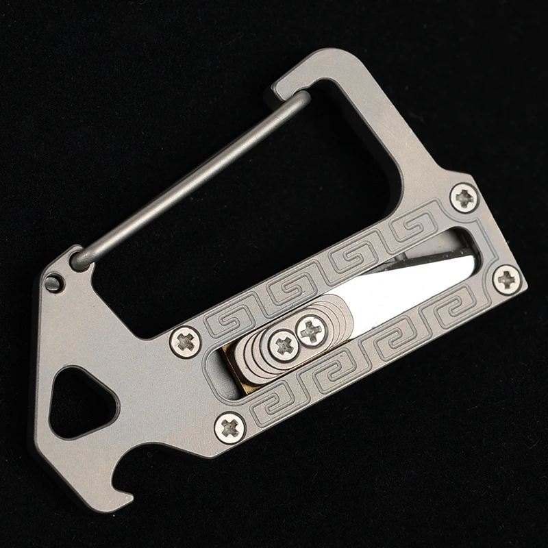 Cortador EDC multifunción de titanio con hebilla y cuchillas - imagen 3