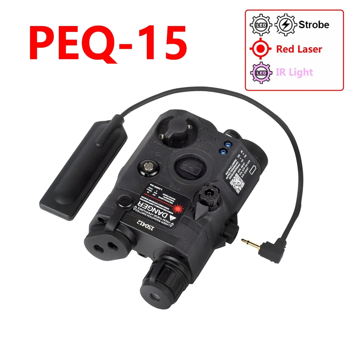 Linterna láser táctica Airsoft PEQ-15 NGAL L3 HRF SKIF montaje unidad micrófono rápido 2,26 montaje para T01 T02 Red Dot Sight G33 G43 G45 - imagen 4