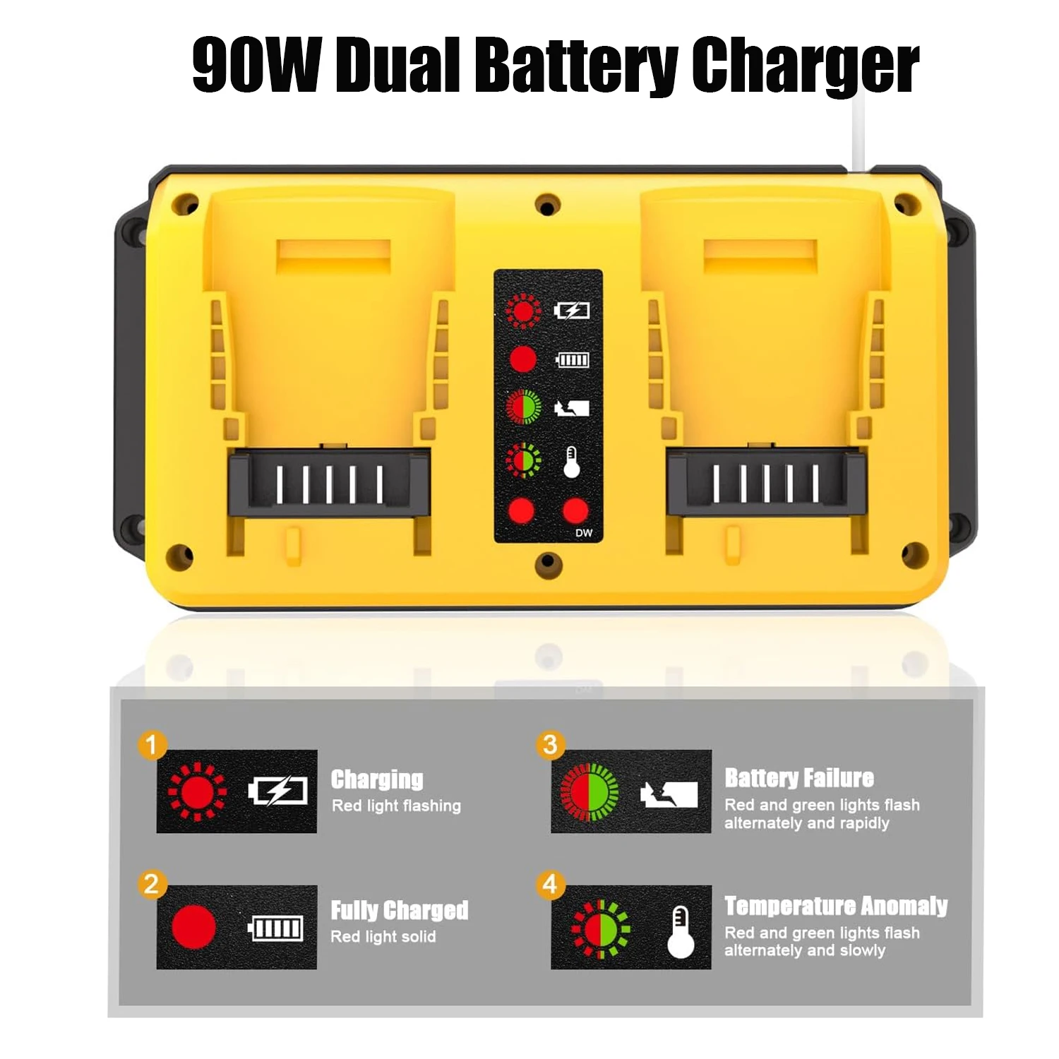 DeWalt cargador rápido dual para baterías XR sin batería - imagen 2
