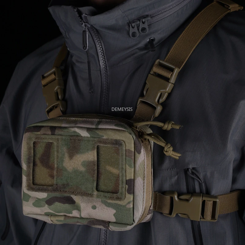 Kit de tablero de navegación táctica MOLLE, soporte plegable para teléfono móvil, bolsa de pecho, Panel, accesorios Airsoft de caza - imagen 4