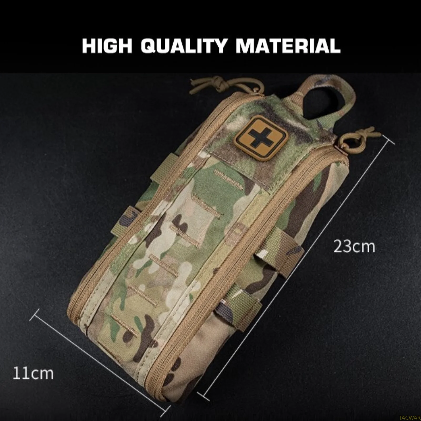 Bolsa MOLLE IFAK, botiquín de primeros auxilios, bolsa EDC, herramienta de supervivencia para coche de emergencia, equipo para caza, tiro Airsoft, Camping al aire libre - imagen 2