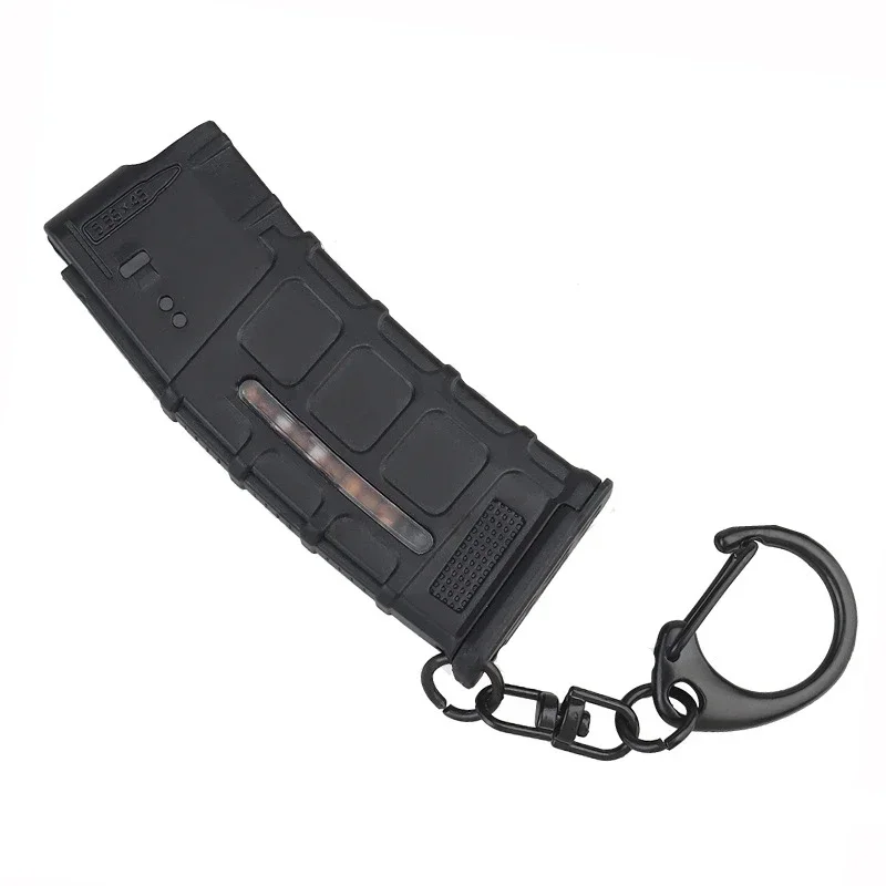 Mini llavero con forma de revista 1:4, revista de pistola de plástico completamente cargada, decoraciones de regalo, llavero con ventana transparente