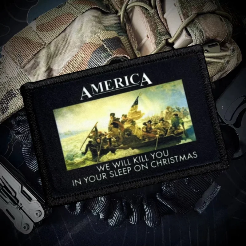 Parches tácticos de moral inspiradora de América en la ropa, parche impreso de gancho y bucle, brazalete del ejército militar, pegatinas de mochila