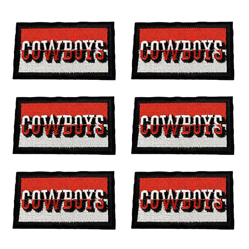 10 unids/lote Western Cowboys parches bordados parche de letras parches para planchar para ropa parches termoadhesivos chaquetas sombreros DIY - imagen 4