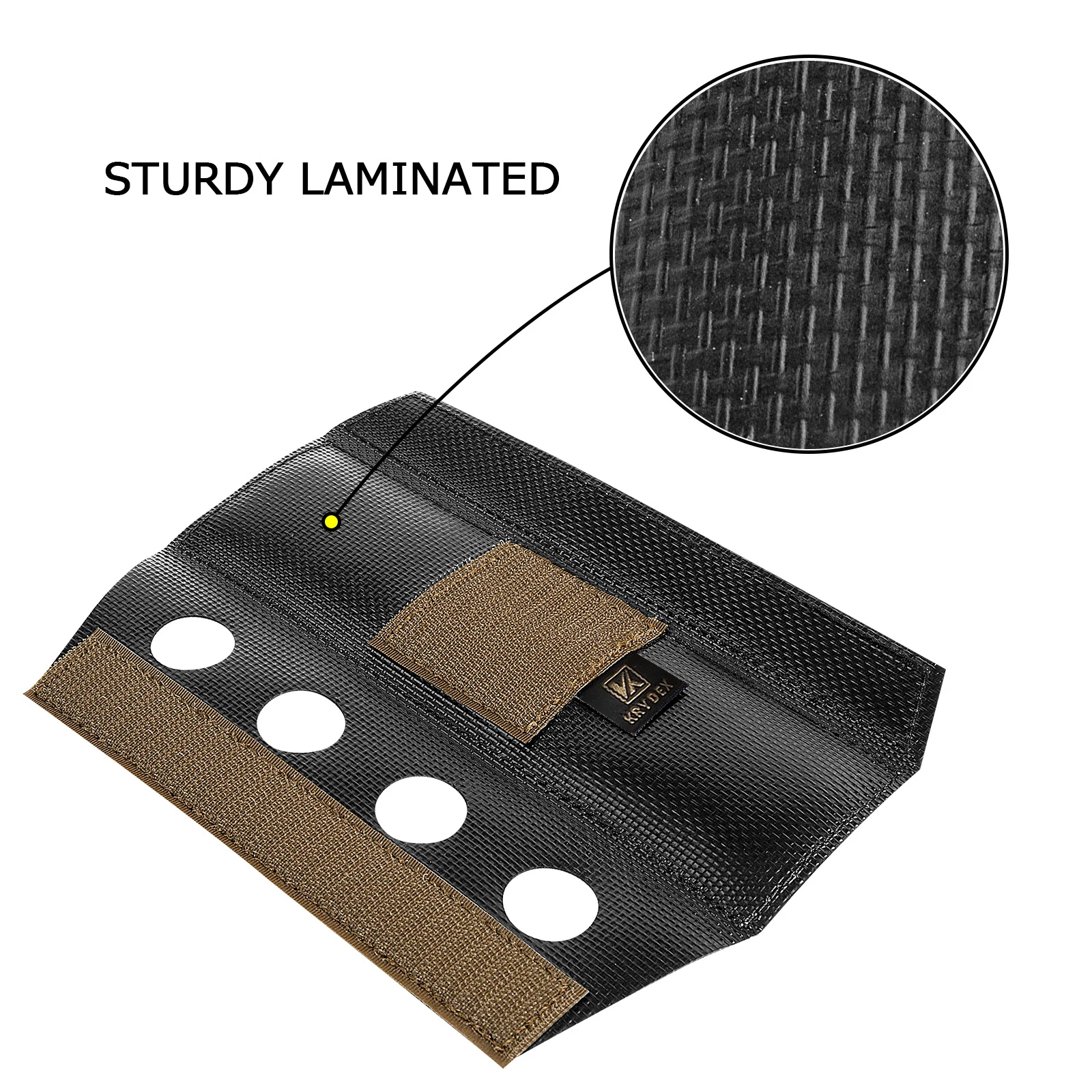 KRYDEX-hombreras acolchadas tácticas, cubierta de correa, corte láser con espuma y malla espaciadora para aparejo de pecho, chaleco, bolsa de eslinga, accesorios - imagen 4