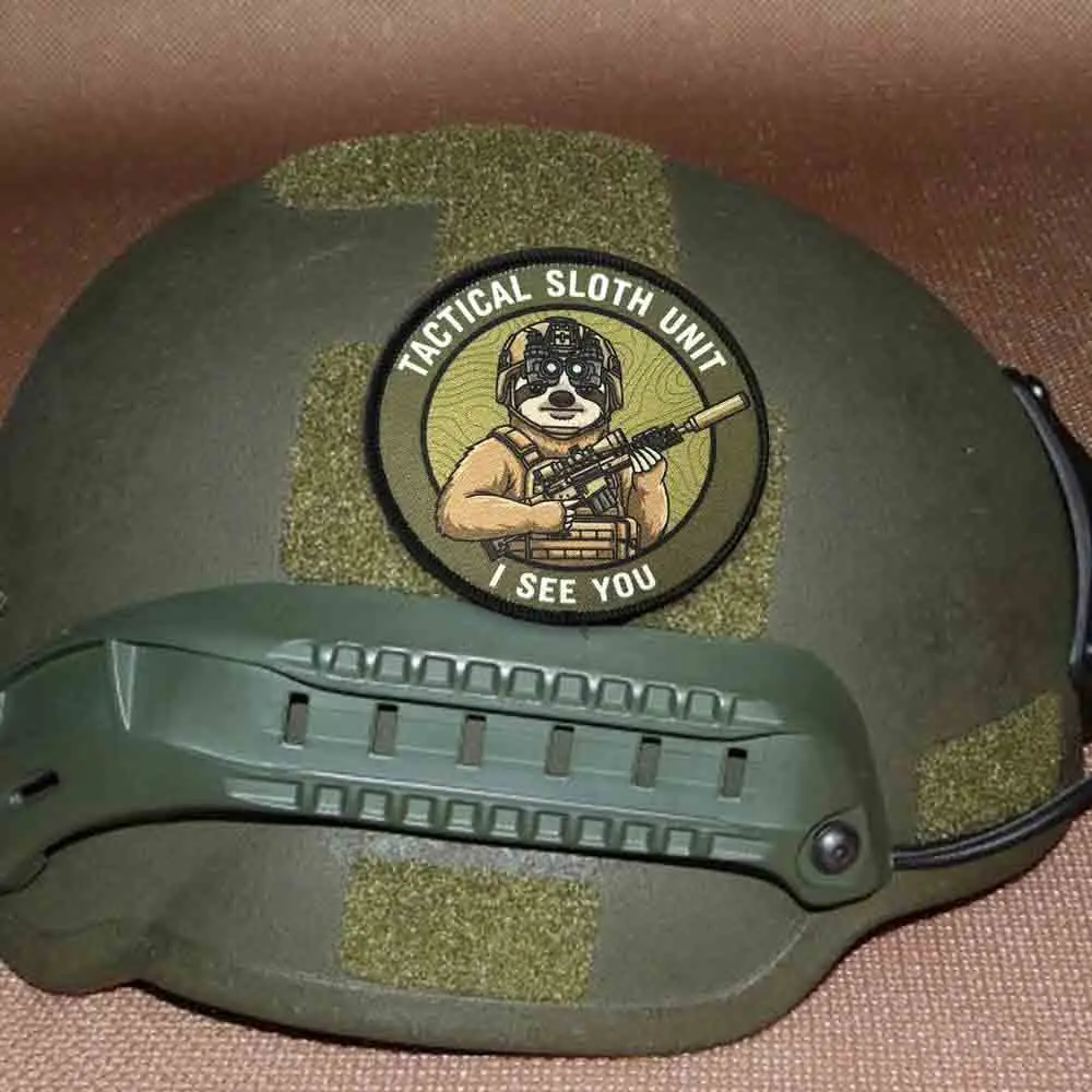 Parche velcro perezoso meme introvertido airsoft, alta resolución - imagen 5