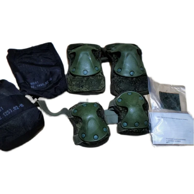 Rodilleras tácticas de las fuerzas armadas rusas 6B51, protectores de rodilla y codo, EMR, pequeño verde - imagen 5