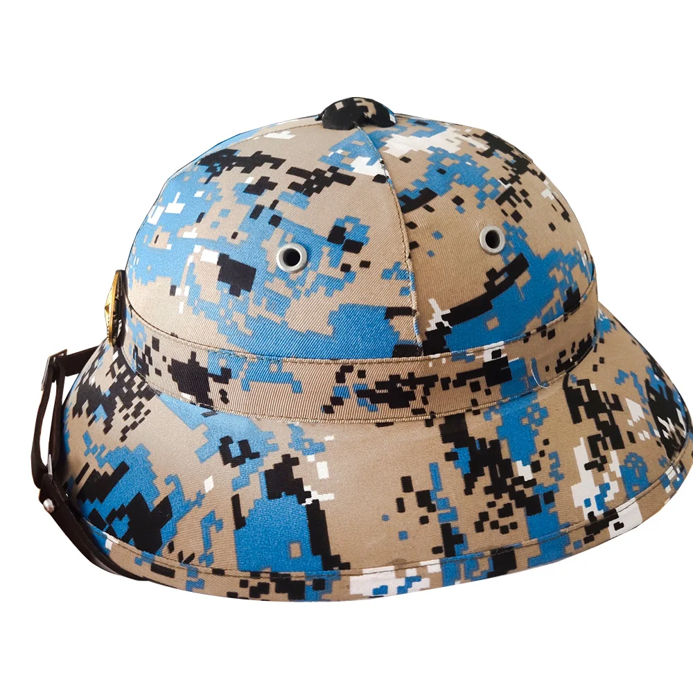 Casco vietnamita, sombrero de camuflaje, casco con gorra de malla, accesorios de rendimiento, sombrero de casco, casco de camuflaje azul Vietnam - imagen 2