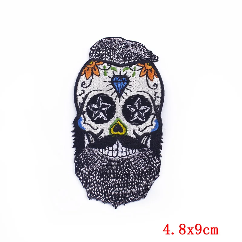 Gaz Mask-Parche de calavera de terror, bordado de Animal Punk, Rock Monkey, parches termoadhesivos para ropa, bricolaje - imagen 5