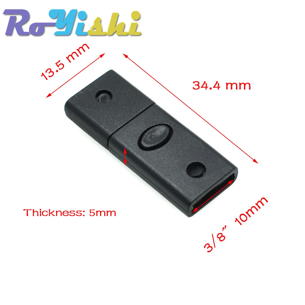 Hebilla separadora negra para correa táctica – Plástico resistente - imagen 3