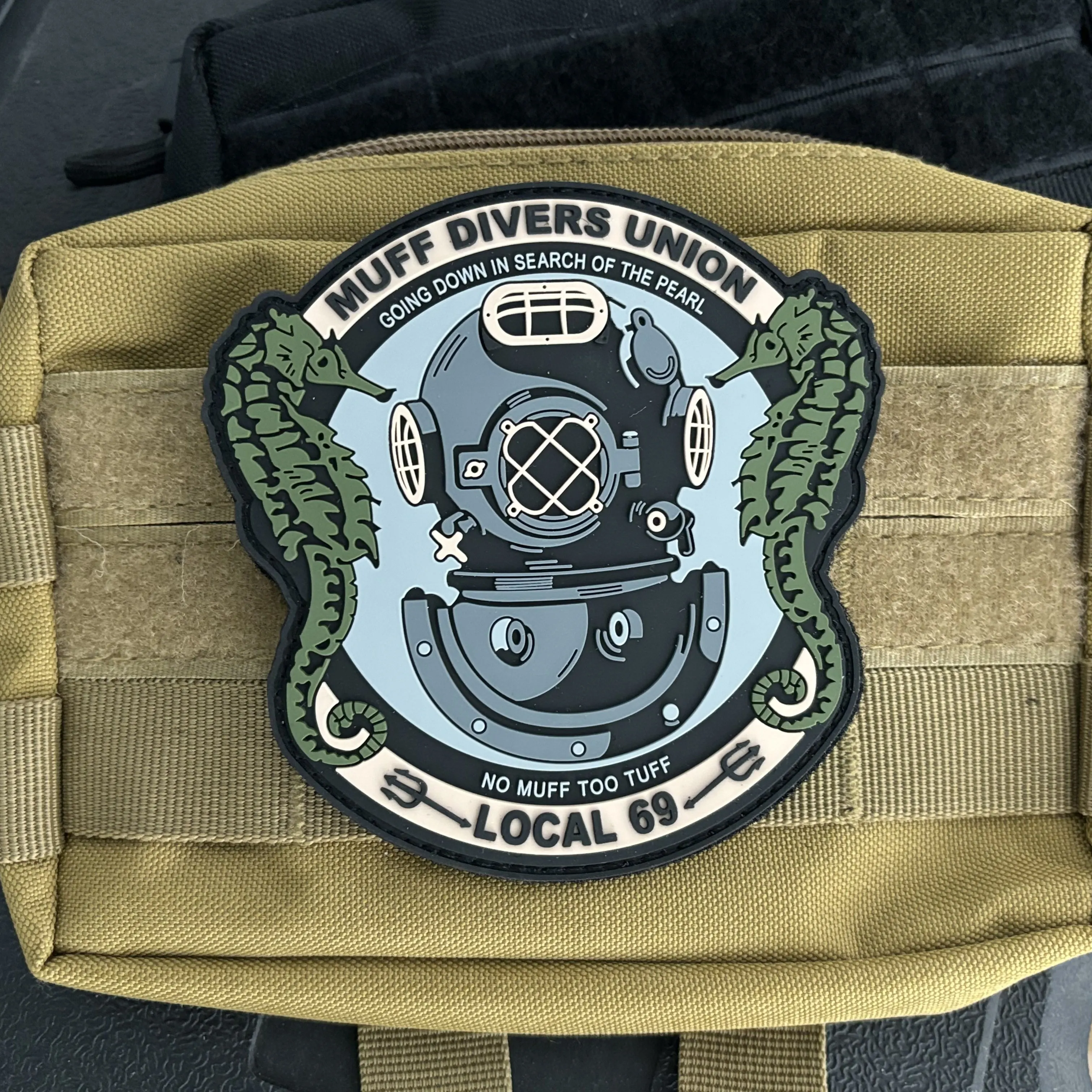 Parche de PVC de Unión para buzos, parche para ropa con gancho y bucle, mochila de buceo, pegatinas tácticas, insignias de moral, apliques - imagen 2