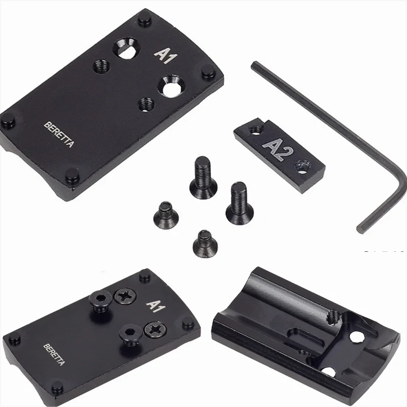 Base de montaje de vista de pistola, perfil bajo, compatible con Glock 1911 SIG P226 BER-ETTA Springfield XD S & W M & P HK USP, punto rojo - imagen 2