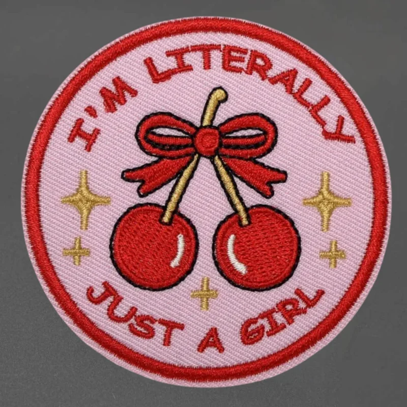 Parche bordado "SOY LITERALLY JUST A GIRL", chaleco táctico, insignia de moral con gancho y bucle, pegatinas para mochila, parches para brazalete para ropa - imagen 2