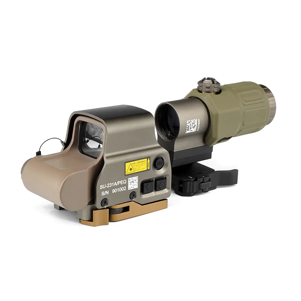 Mira de punto rojo EXPS3 con elevador óptico rápido y montaje FTC, combinación de lupa G33 3X con marcas completas Mil/Flag - imagen 2