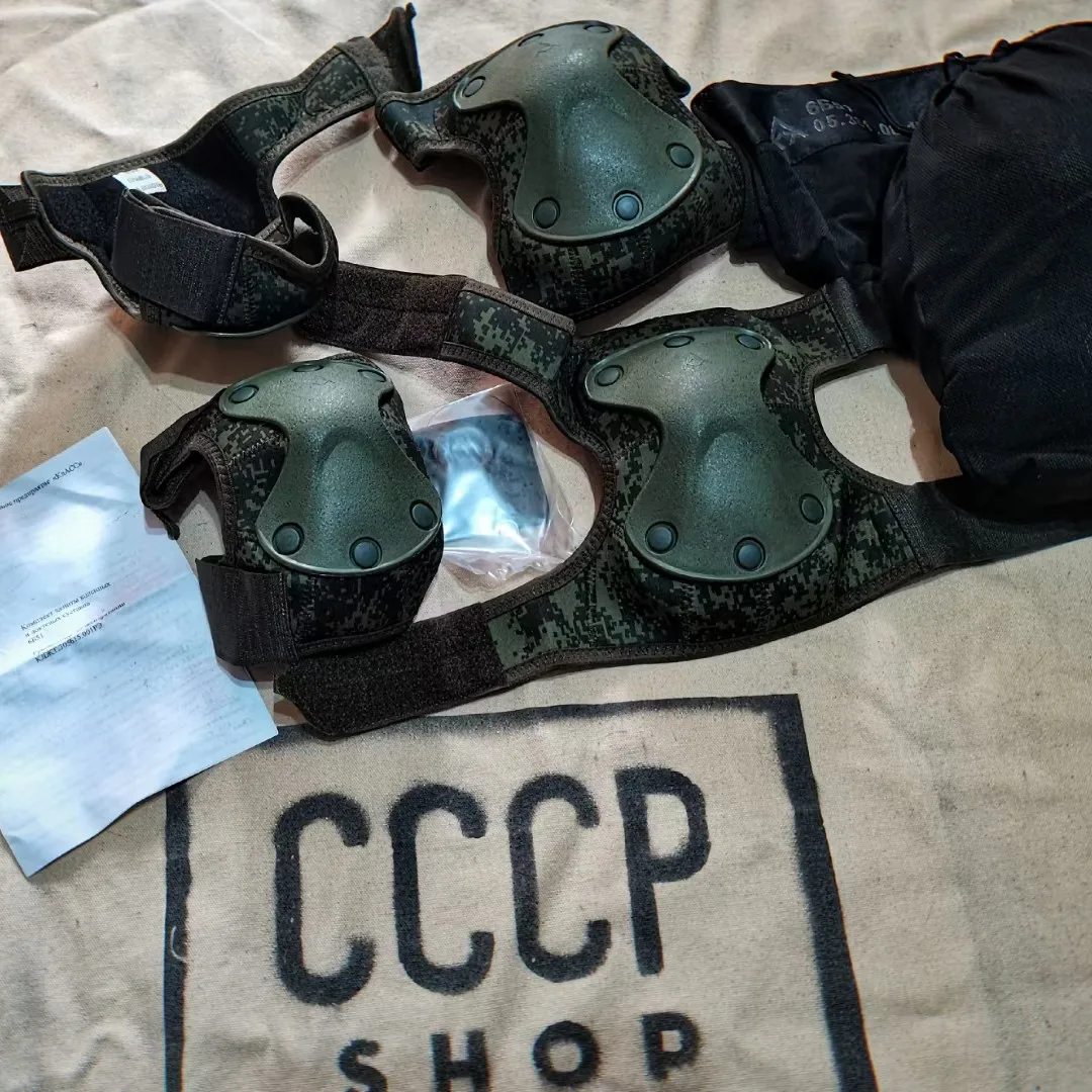 Rodilleras tácticas de las fuerzas armadas rusas 6B51, protectores de rodilla y codo, EMR, pequeño verde - imagen 4