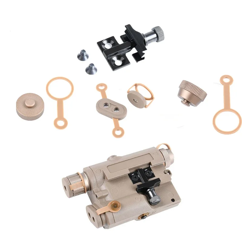 LA-5C táctico de PEQ-15, accesorios de caza láser, PEQ15, Base de montaje, cubiertas de cabeza de luz, cubierta de batería para Wadsn Peq láser - imagen 2