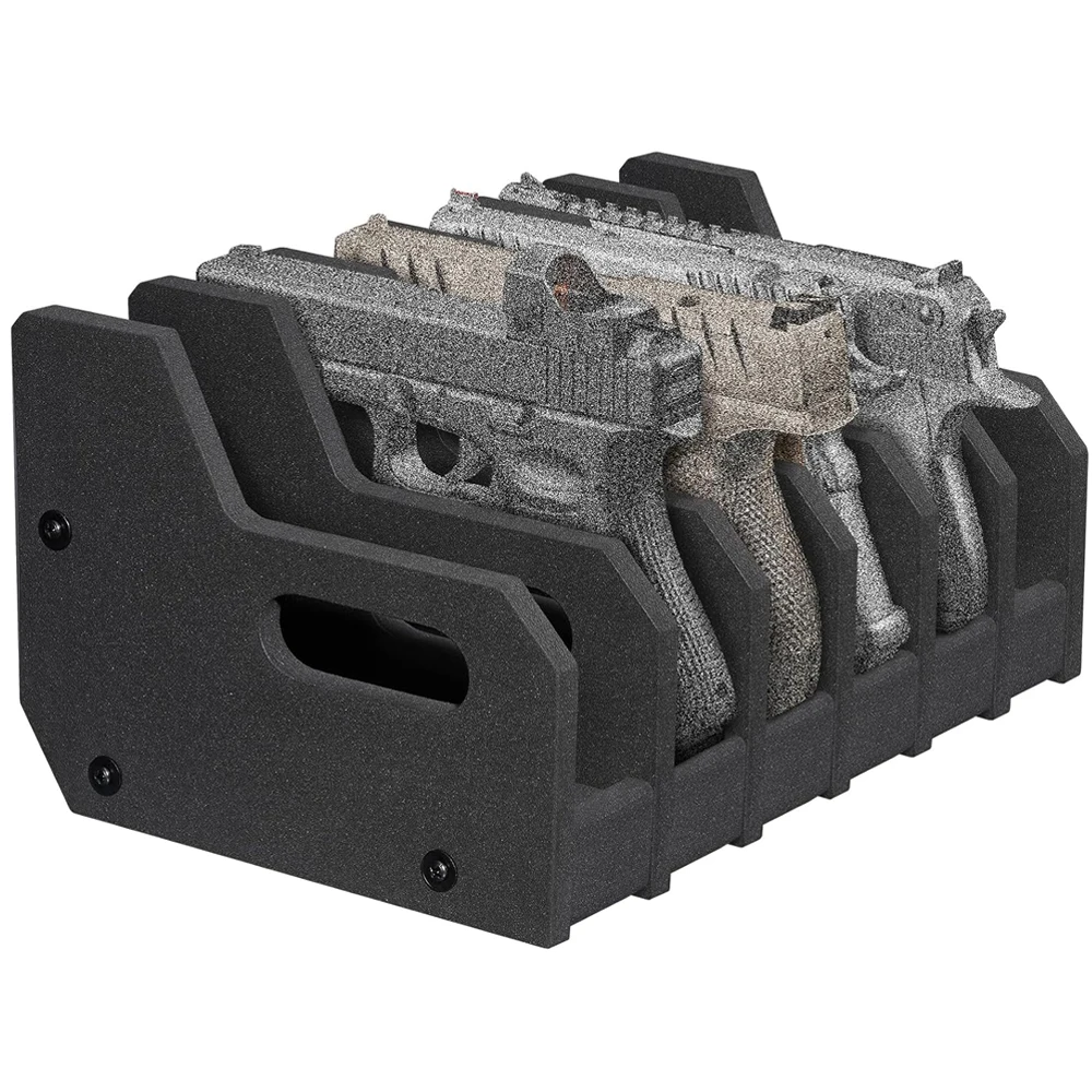 Estante de pistola de espuma con 4/6 ranuras para pistola, soporte seguro para pistola, estante para almacenamiento, soporte para pistola, accesorio para pistola - imagen 4