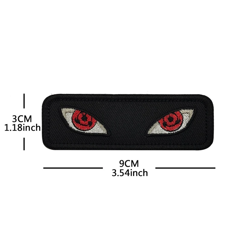 Spot luminoso ojo de gato Demon Eye Anime bordado moral insignia gancho y bucle parches brazalete bolsa al aire libre con pegatinas - imagen 2