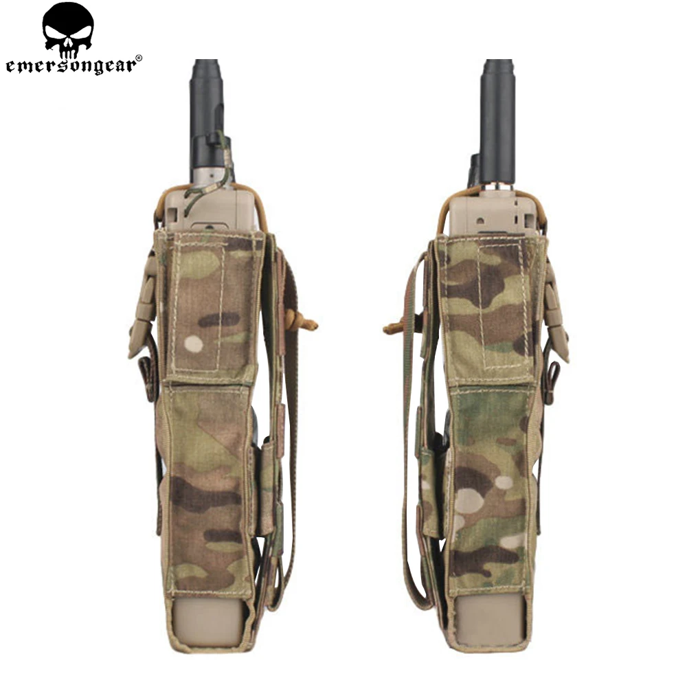 EMERSONGEAR táctico PRC 148/152 bolsa de Radio caza Paintball Airsoft equipo de combate Molle soporte de Radio Multi-camo negro EM8350 - imagen 4