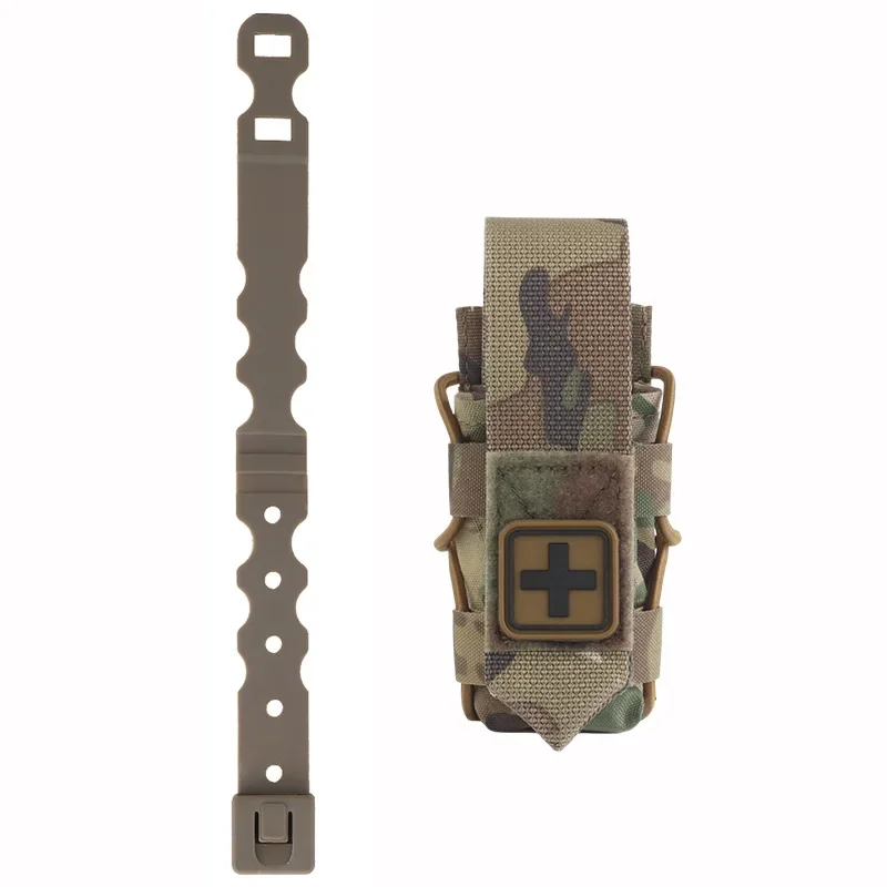 Bolsa de vendaje hemostático universal para exteriores, herramienta vertical abatible y bolsa de almacenamiento de artículos diversos de primeros auxilios, montaje MOLLE - imagen 5