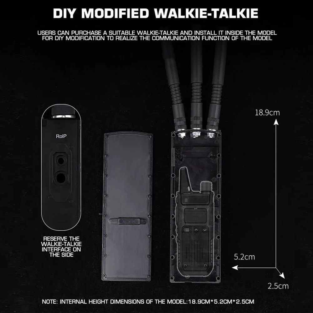 Modelo de Radio MPU5 simulado DIY Walkie-Talkie transceptor modelo simulado CS Airsoft Paintball juego de guerra Radio interfono modelo de utilería - imagen 5