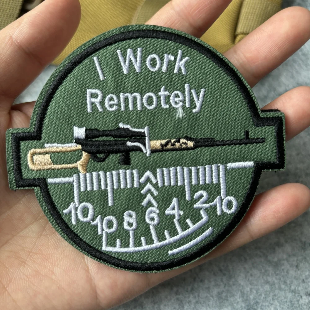 Parche bordado táctico francotirador – Insignia militar gancho y bucle - imagen 3