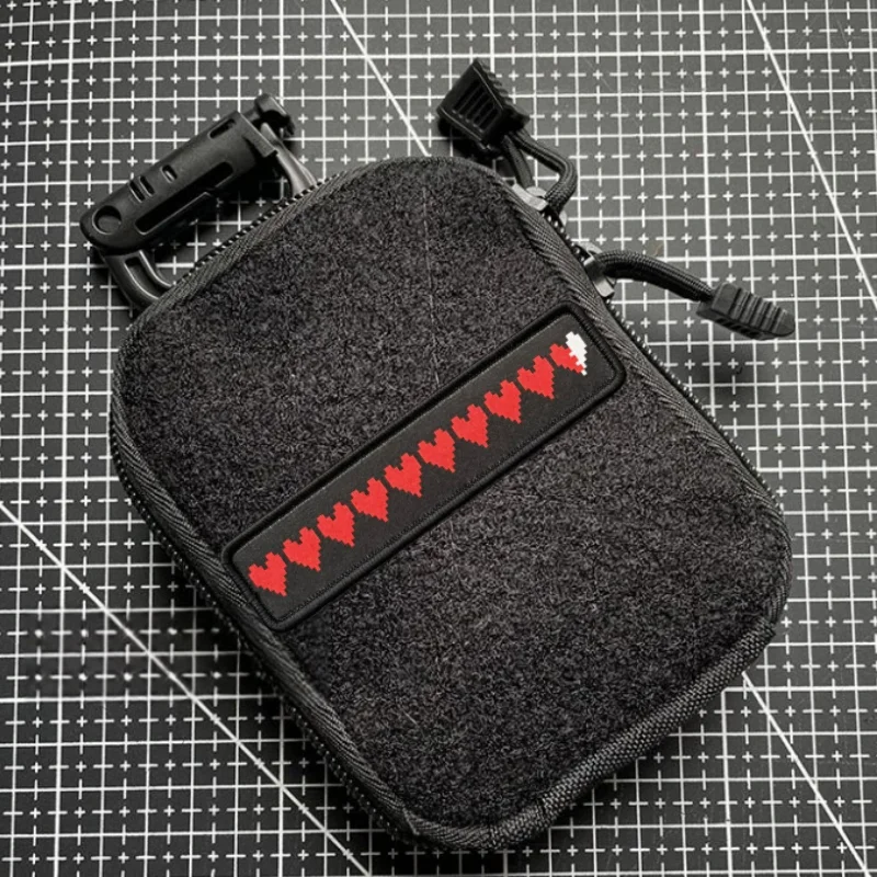 Parche de corazón bonito, insignia de moral táctica, estampado de gancho y bucle, mochila, accesorios de decoración de ropa, brazalete adhesivo - imagen 3