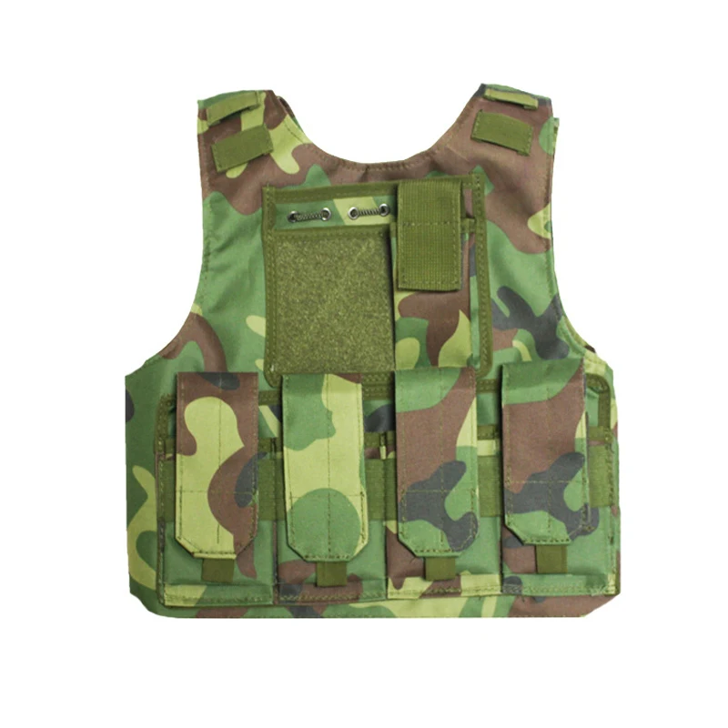 Airsoft al aire libre táctico Wooldand Camo niños chaleco uniforme ejército niño niña combate CS juego de guerra equipo de ropa de caza - imagen 2