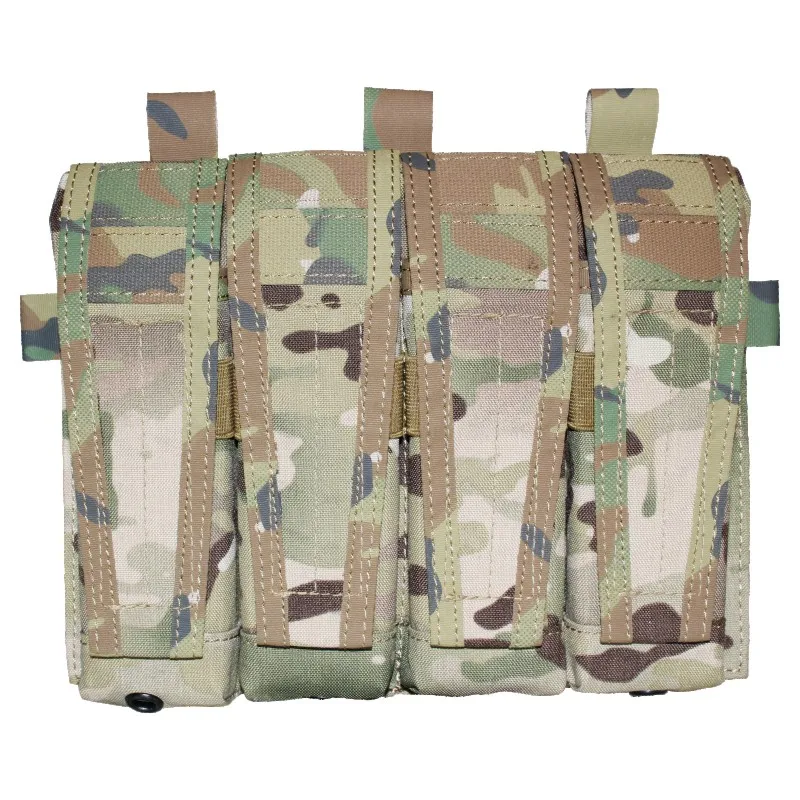 Chaleco táctico DRAGON EDGE Airsoft MP7 con solapa Mag, bolsa para Paintball, ejército, caza, Modular Molle, soporte para revistas