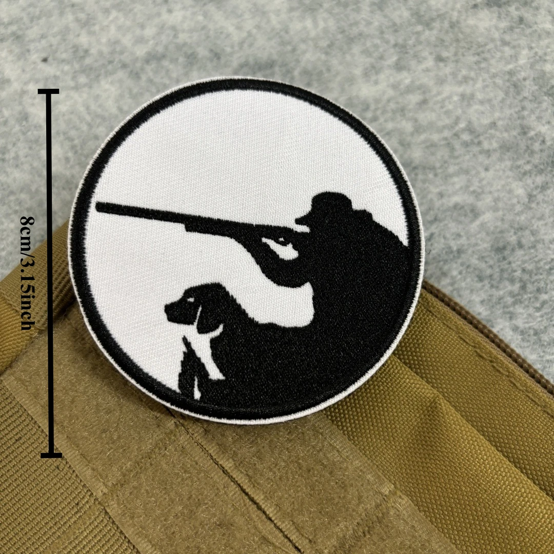 Parche táctico para perro Hunter y K9, tarjeta de esqueleto de Aces, parche bordado de gancho y bucle, brazalete, insignia de moral militar, pegatinas para mochila - imagen 5